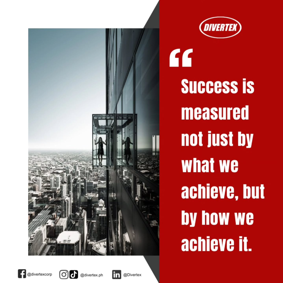 Divertex Instagram post about building success with purpose